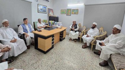 গুলশানে হেফাজত নেতাদের সঙ্গে বৈঠকে মির্জা ফখরুল